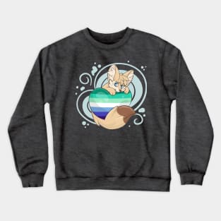 Gay Flag with Fennec Fox Crewneck Sweatshirt